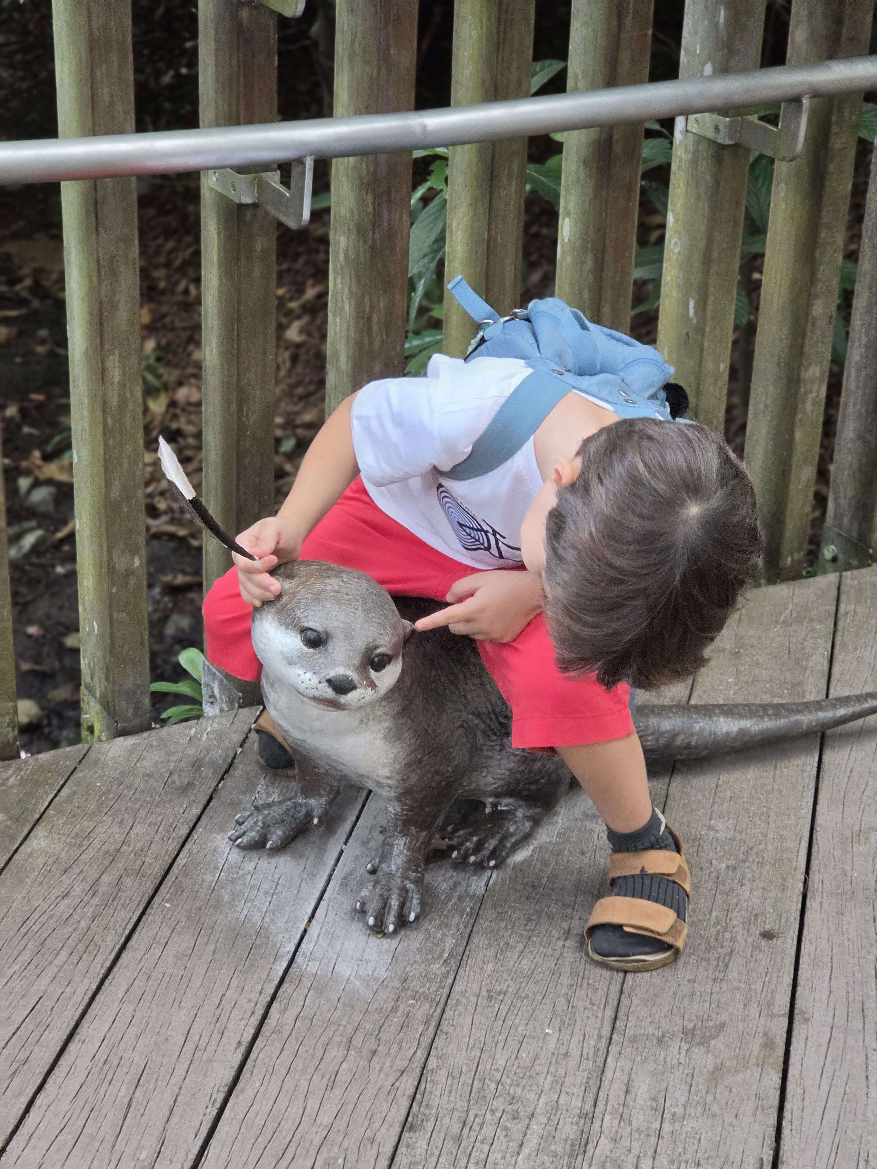 Jacob Ballas Children's Garden Otter sculpture